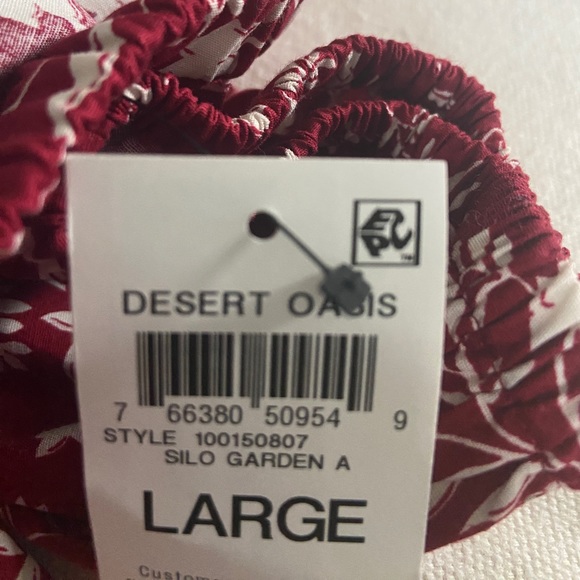 Bar III Dark Red Floral Crop Top L - Picture 8 of 8